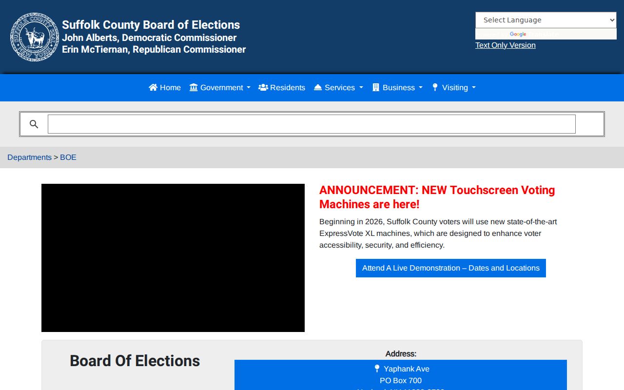 Southampton residents directory Suffolk County Board of Elections