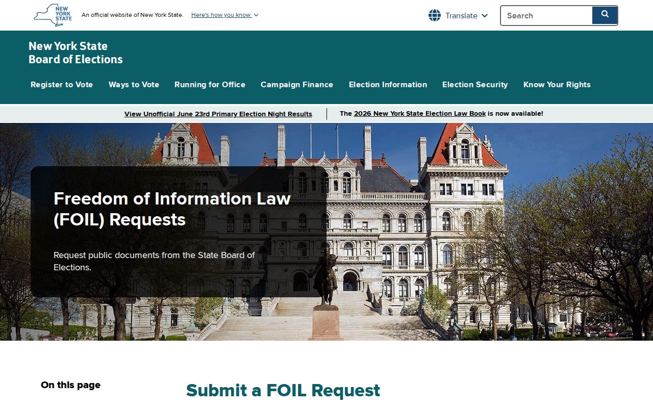 Southampton neighbors reference for New York election-record FOIL guidance