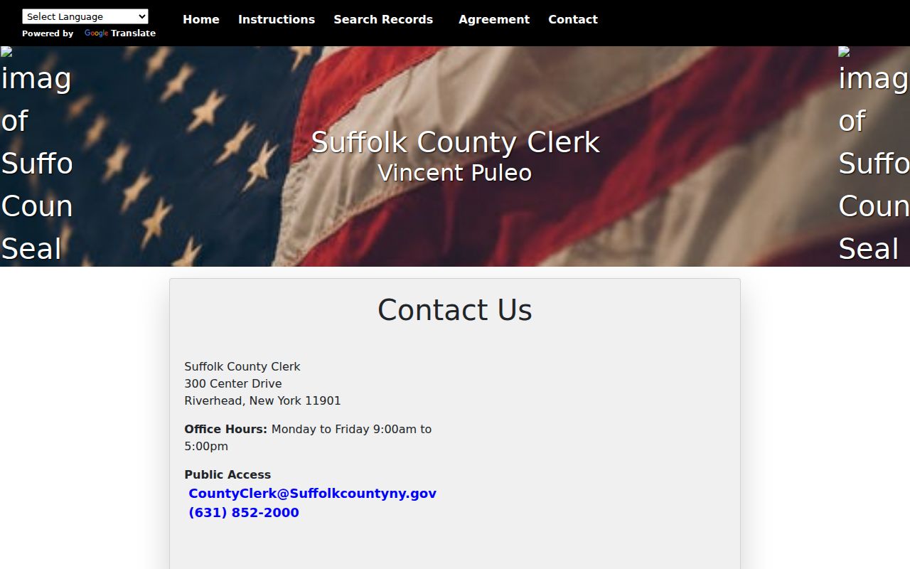 Southampton previous residents Suffolk Clerk document contact route